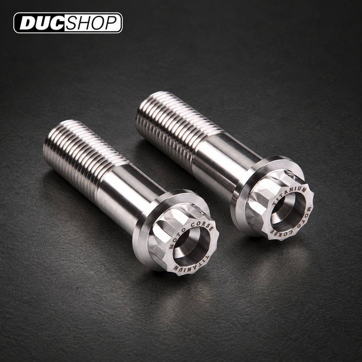Motocorse Eccentric hub titanium screws kit (Nr.2) Ducati Panigale, Diavel, Multistrada 1200, and 1098 series — representative product view; see selected option and kit contents | Motorcycle Specific Fasteners | ducshop.com
