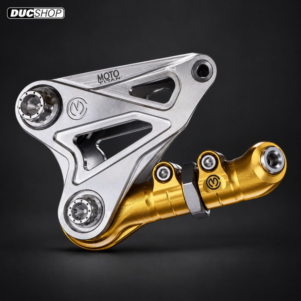 Motocorse Billet Titanium Rear Suspension Link Plates for Ducati Panigale / Streetfighter V4 (2025+) | SKU 102106076 | DucShop