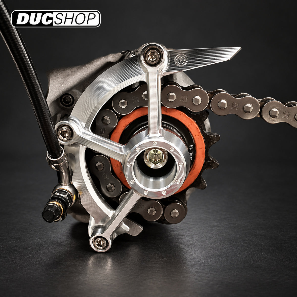 Motocorse Billet Aluminum Front Sprocket Cover for Ducati Panigale / Streetfighter V4 / S / R / Speciale — representative product design; finishes may vary | ducshop.com