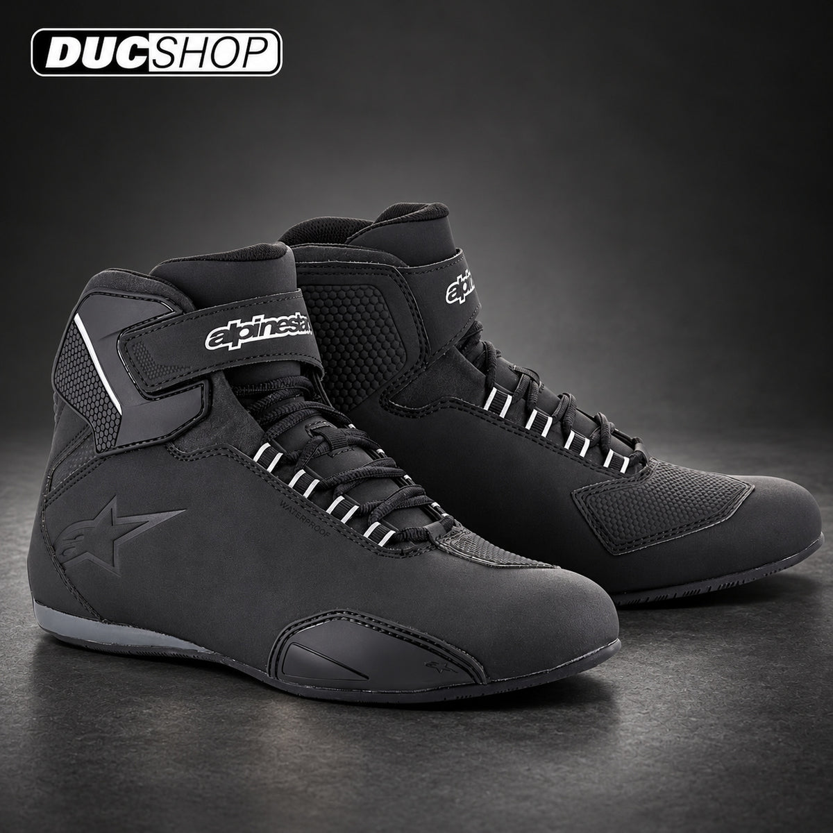 Alpinestars Sektor Waterproof Shoes - Black | Urban Riding Shoes | DucShop