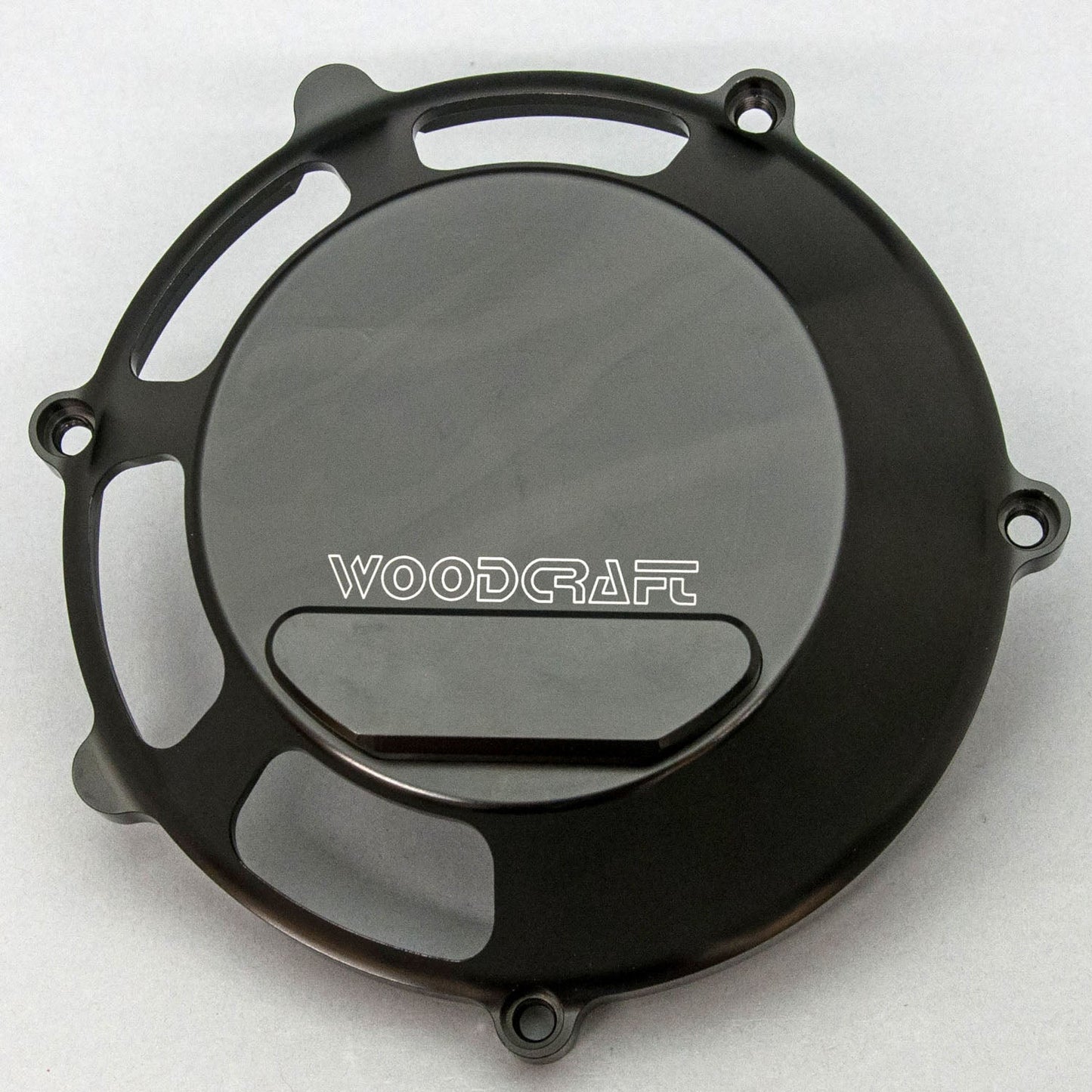 WOODCRAFT DUCATI 748/1098/1198, S4RS RHS ALL (DRY) CLUTCH COVER W/ SKID PLATE BLACK CERAKOTE. SKU: 60-0640RB-B