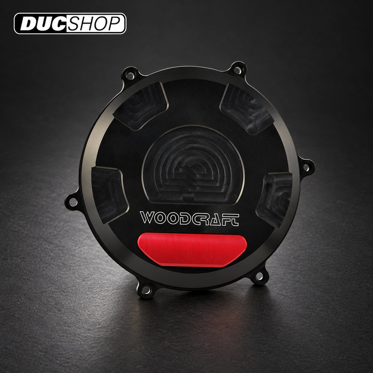 WOODCRAFT RHS Clutch Cover Black Anodized for Ducati Panigale 1299/1199/959 | Engine Protection | ducshop.com