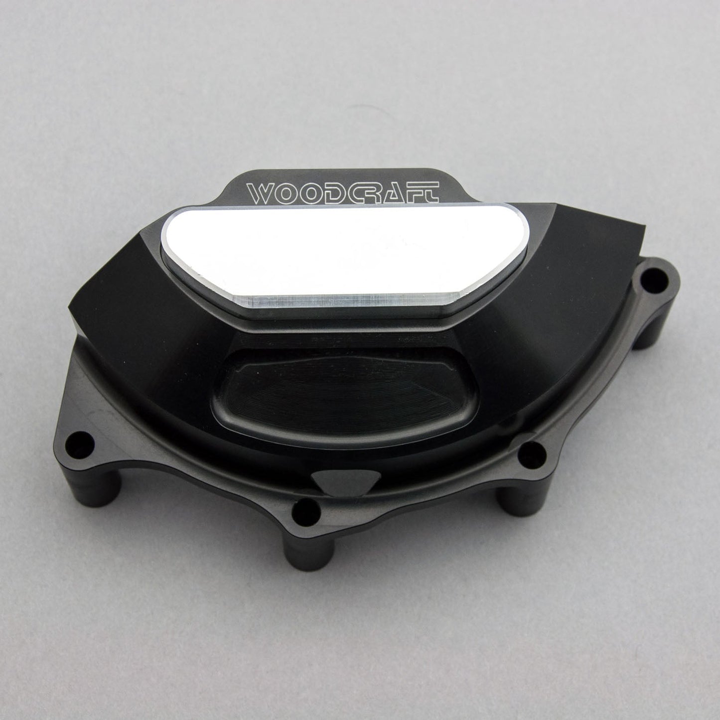 WOODCRAFT DUCATI PANIGALE V4 LHS STATOR COVER PROTECTOR W/ SKID PLATE NATURAL. SKU: 60-0656LC-A