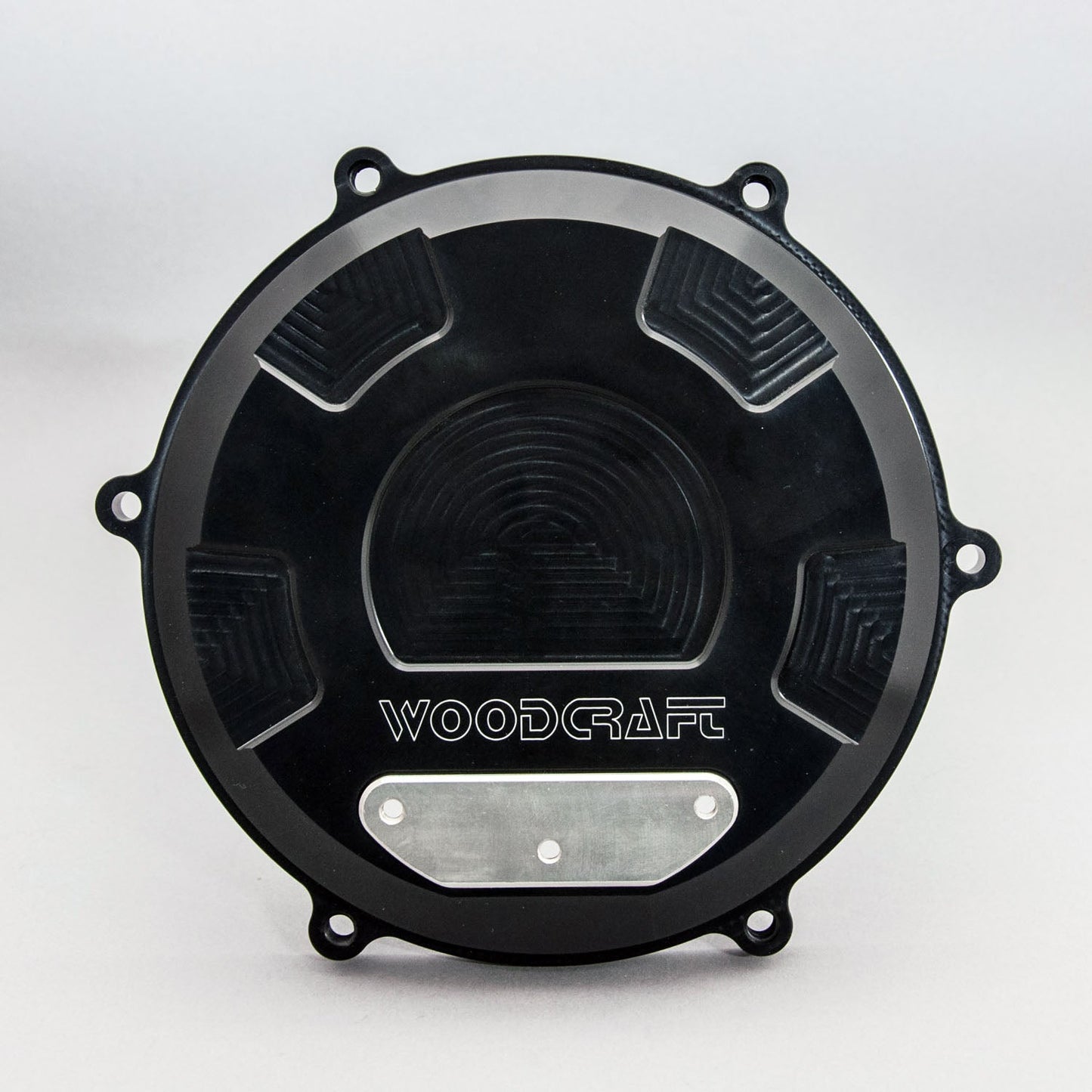 WOODCRAFT DUCATI PANIGALE V4 RHS CLUTCH COVER W/ SKID PLATE STAINLESS STEEL. SKU: 60-0656RB-S