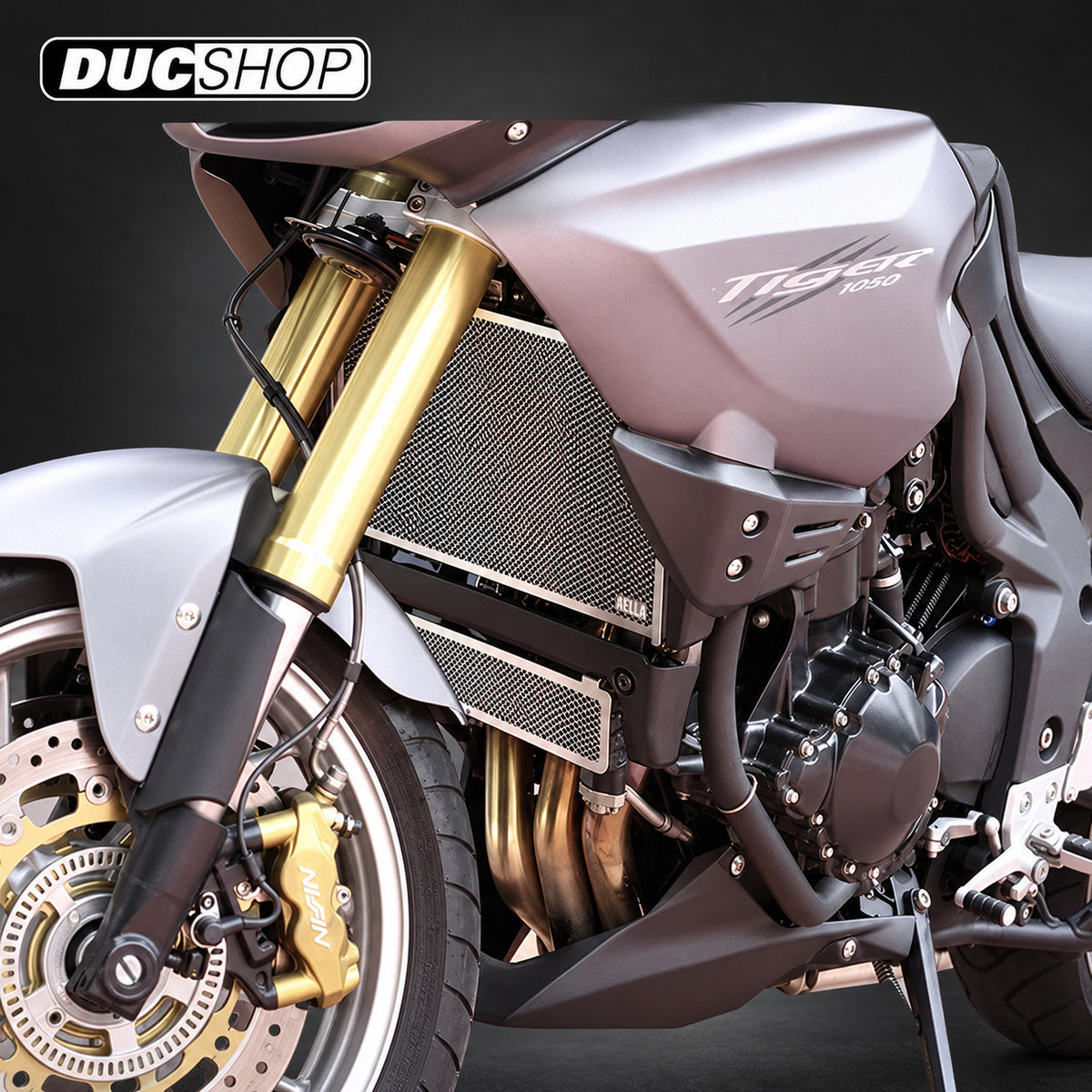 AELLA Radiator Guard for Triumph Tiger 1050 / Sport | Radiator & Oil Cooler Guards | ducshop.com