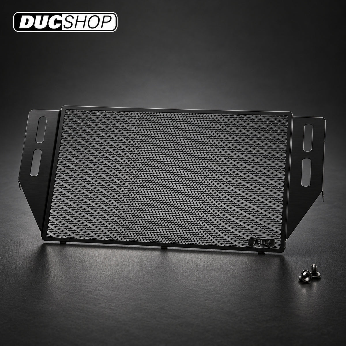 AELLA Oil Cooler Guard (SS) Black for 2017+ Ducati Supersport / S | Radiator & Oil Cooler Guards | ducshop.com