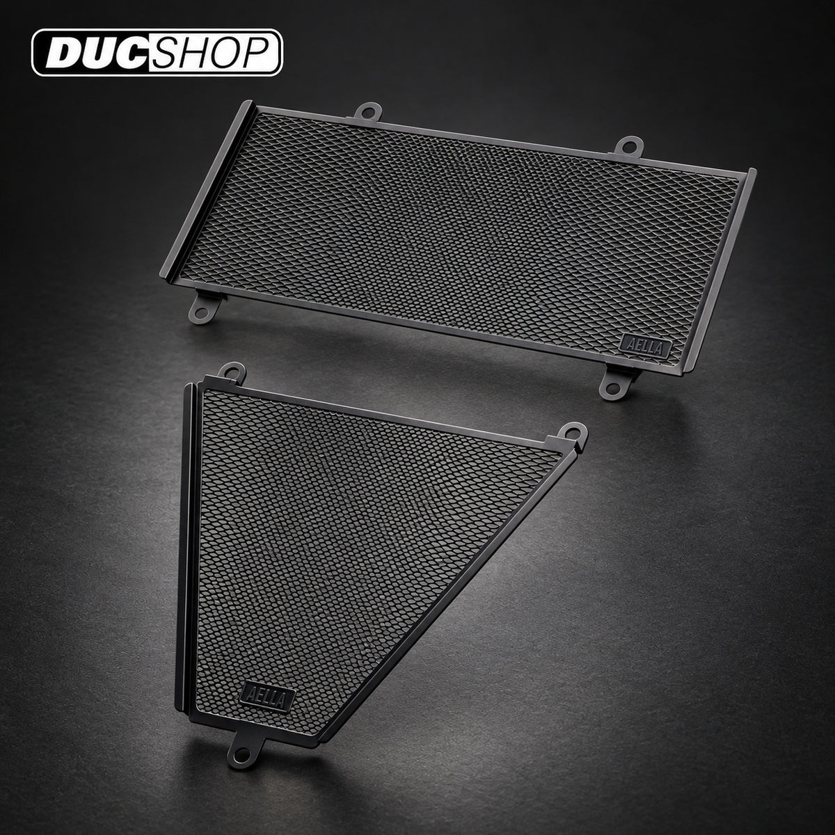 AELLA Radiator Guard Set - Upper and Lower - For Ducati Panigale 1299 / 1199 / 959 / 899 / V2 / Streetfighter V2 | Radiator & Oil Cooler Guards | ducshop.com