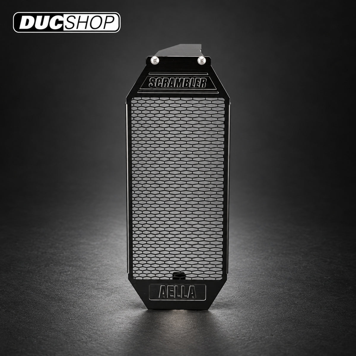 AELLA Oil Cooler Guard for the Ducati Scrambler - Black (15-22) | Radiator & Oil Cooler Guards | ducshop.com