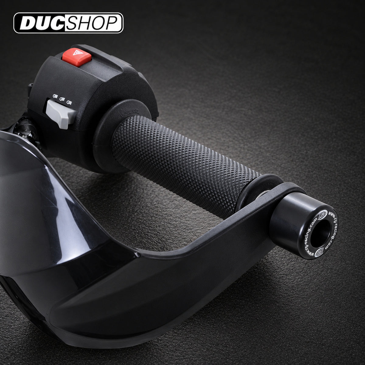 R&G Racing Bar End Sliders for KTM 790 Adventure '18-'20, 1050 Adventure '13-'20, 1190 Adventure '11-'20, 1290 Super Adventure '13-'22 and Husqvarna FS450 '15-'22 and Yamaha Tracer 700 '13-'23 | Bar End Protection | ducshop.com