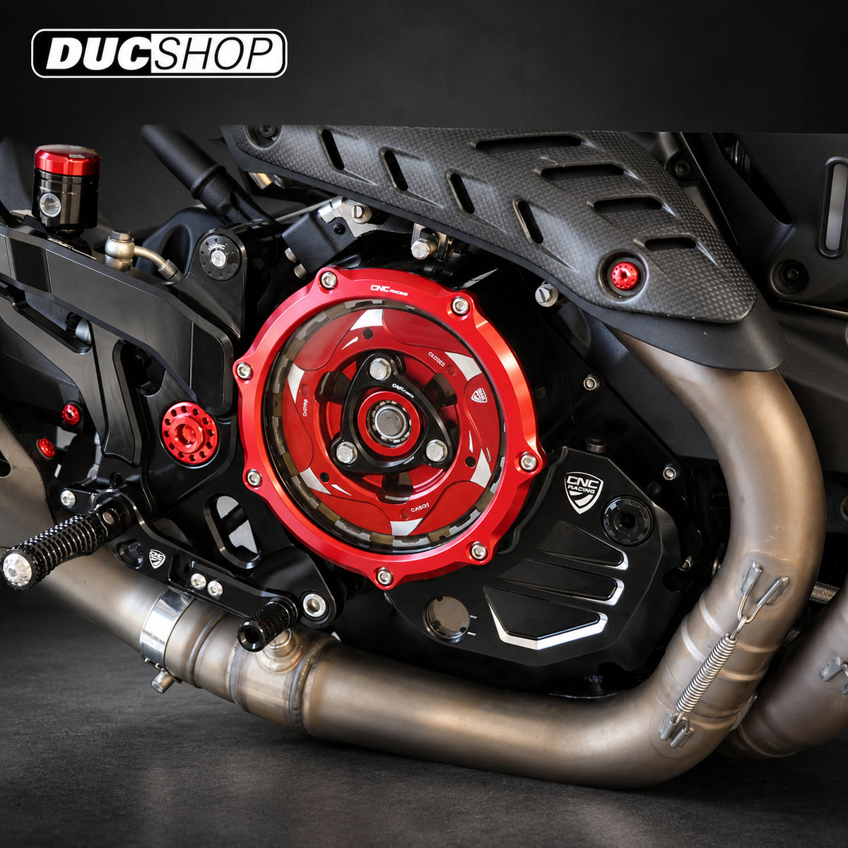 CNC Racing Clear Wet Clutch Cover for most Wet Clutch Ducati | Wet Clutch Covers | ducshop.com