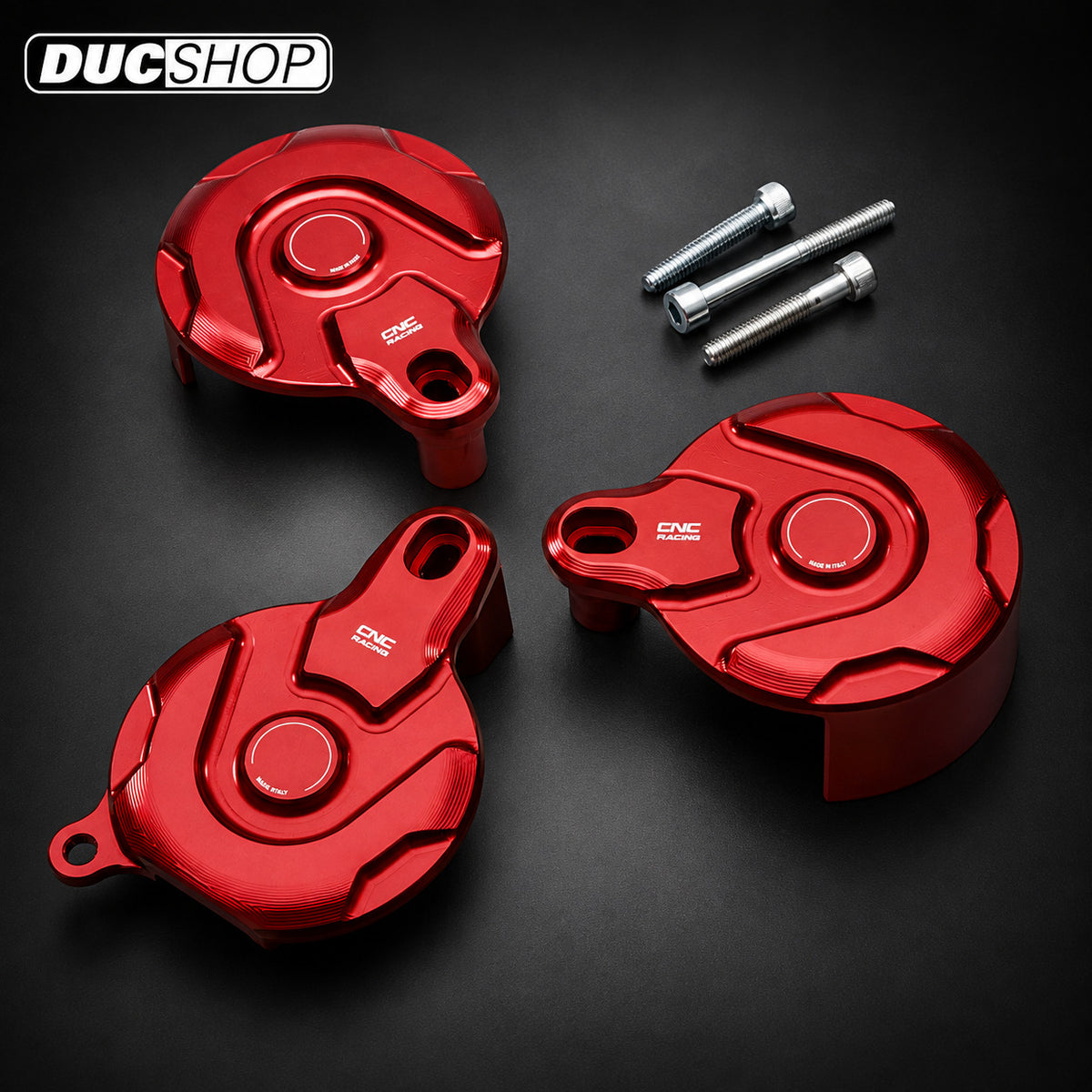 CNC Racing Timing Belt Covers for Ducati Scrambler, Hypermotard 796, and Monster 1100Evo/796/696 for Ducati motorcycles - DucShop