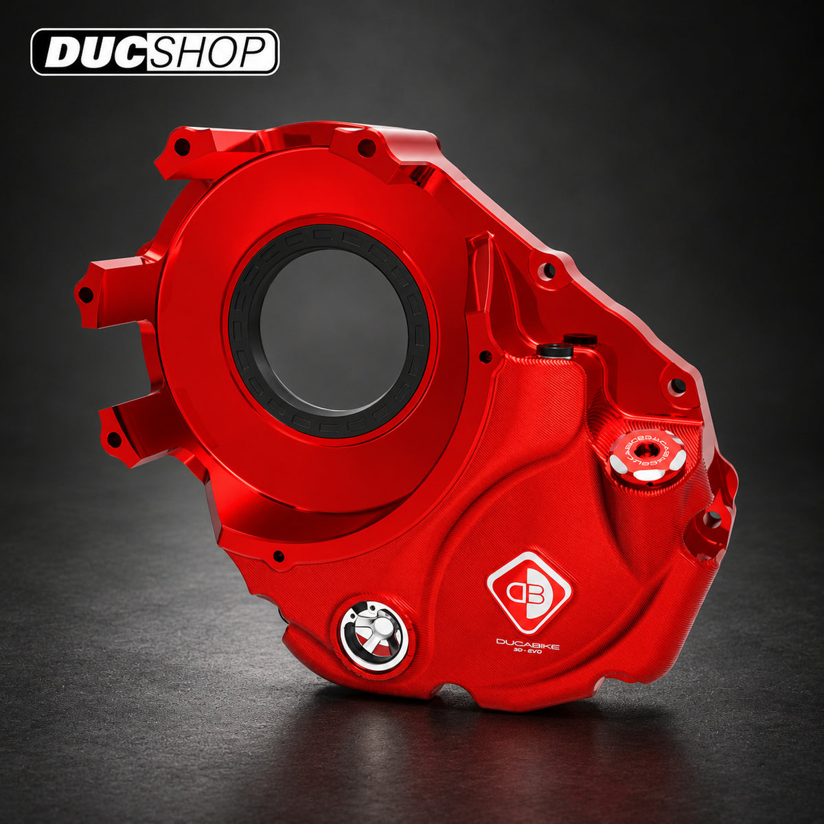 DBK Special Parts (Ducabike) Billet Vented Clutch Side Engine Case Cover for Dry Clutch Ducati- Old Version | Dry Clutch Covers | ducshop.com