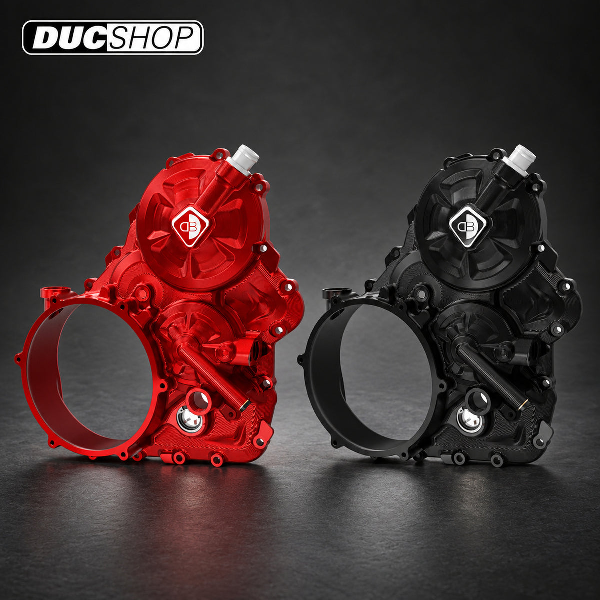 DBK Special Parts (Ducabike) Billet Clutch Side Case Kit for Clear Wet/ Wet Clutch Cover for the Ducati Streetfighter V4 / S (20-24) | Wet Clutch Covers | ducshop.com