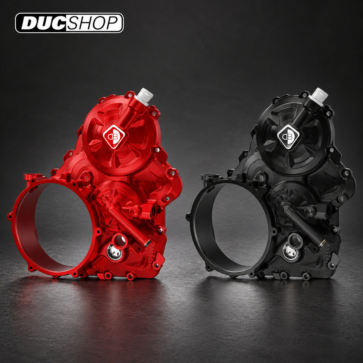 DBK Special Parts (Ducabike) Billet Clutch Side Case Kit for Clear Wet Clutch Cover for the Ducati Multistrada / Diavel V4 | Wet Clutch Covers | ducshop.com