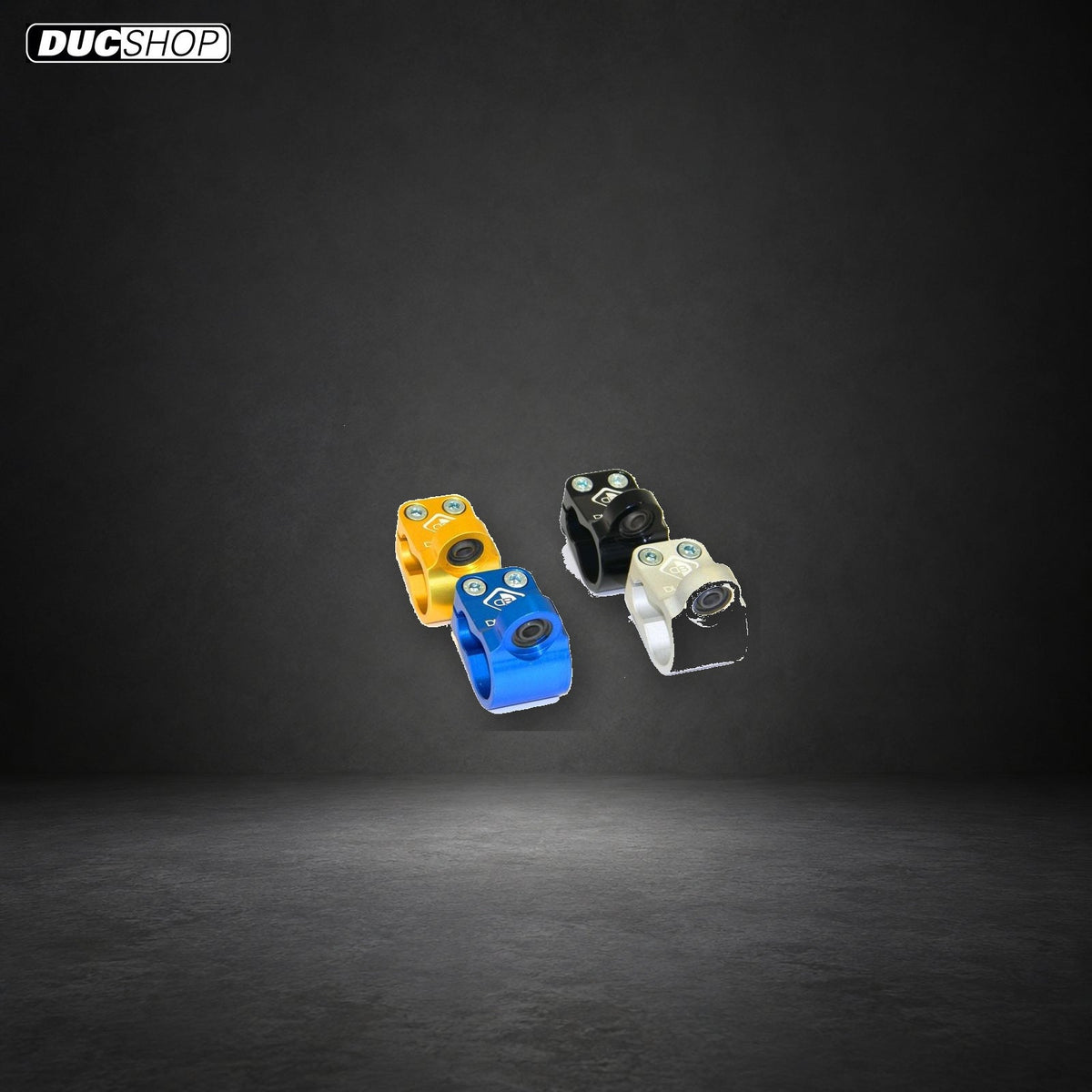 DBK Special Parts (Ducabike) Type 2 Ohlins Steering Damper Clamp for Ducati 749/999, Streetfighter 1098 and Certain Damper kits | Gold | SKU COS02B | DucShop