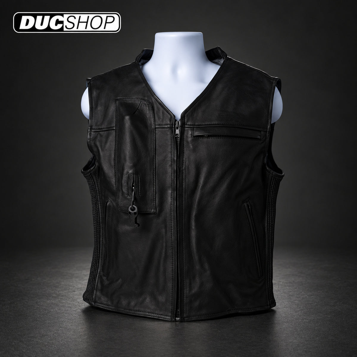 Helite Custom Leather Airbag Vest