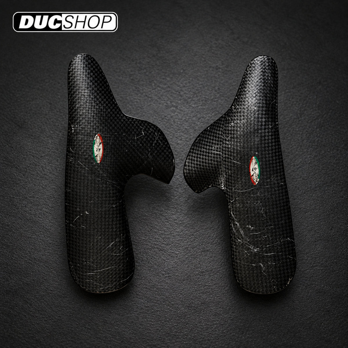 CARBONVANI - DUCATI 848 / 1098 & 1198 CARBON FIBER TANK GUARDS (2007-13) | Tank & Tail Sliders | ducshop.com