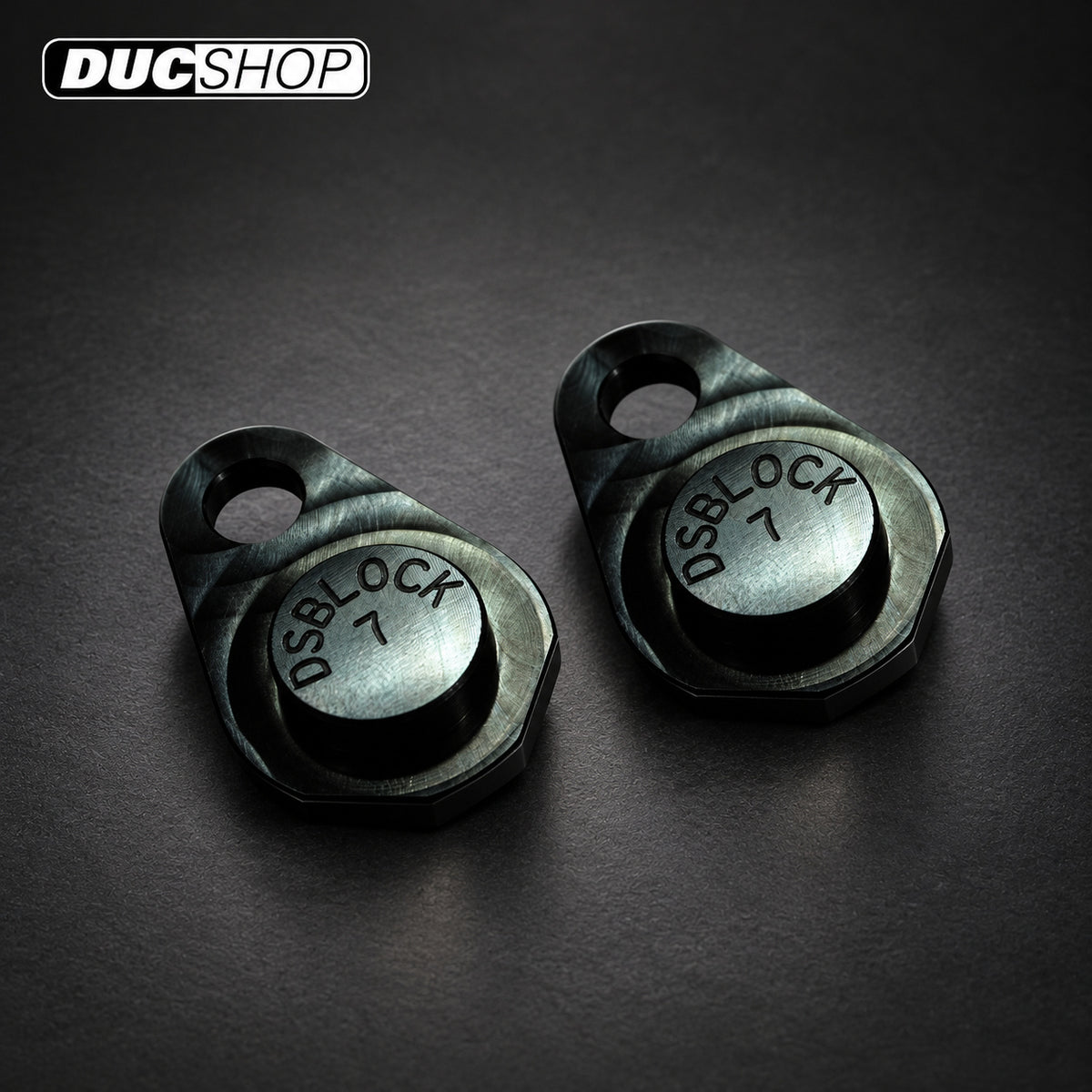 Driven Racing DSBLOCK-07 kit showing two round block-off components | Emissions Removal | ducshop.com