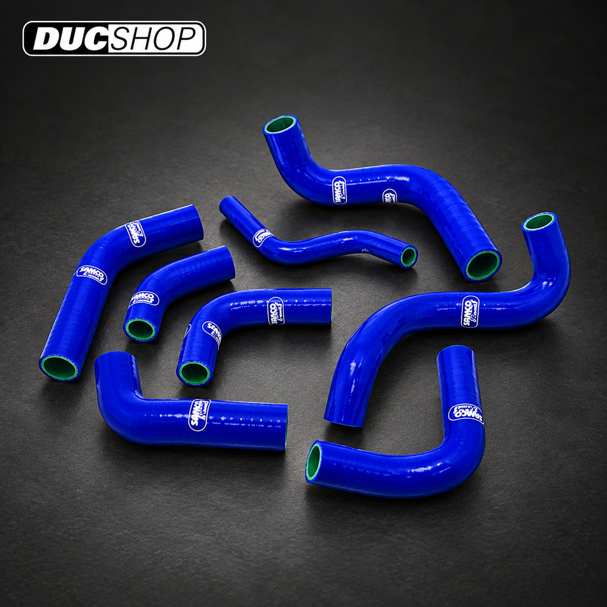 SamcoSport 8 Piece Silicone Coolant Hose Set For Ducati 748 S SP SPS BIP 916 S SP SPS BIP & 996 S SPS BIP (1995-03) | Hose Kits | ducshop.com