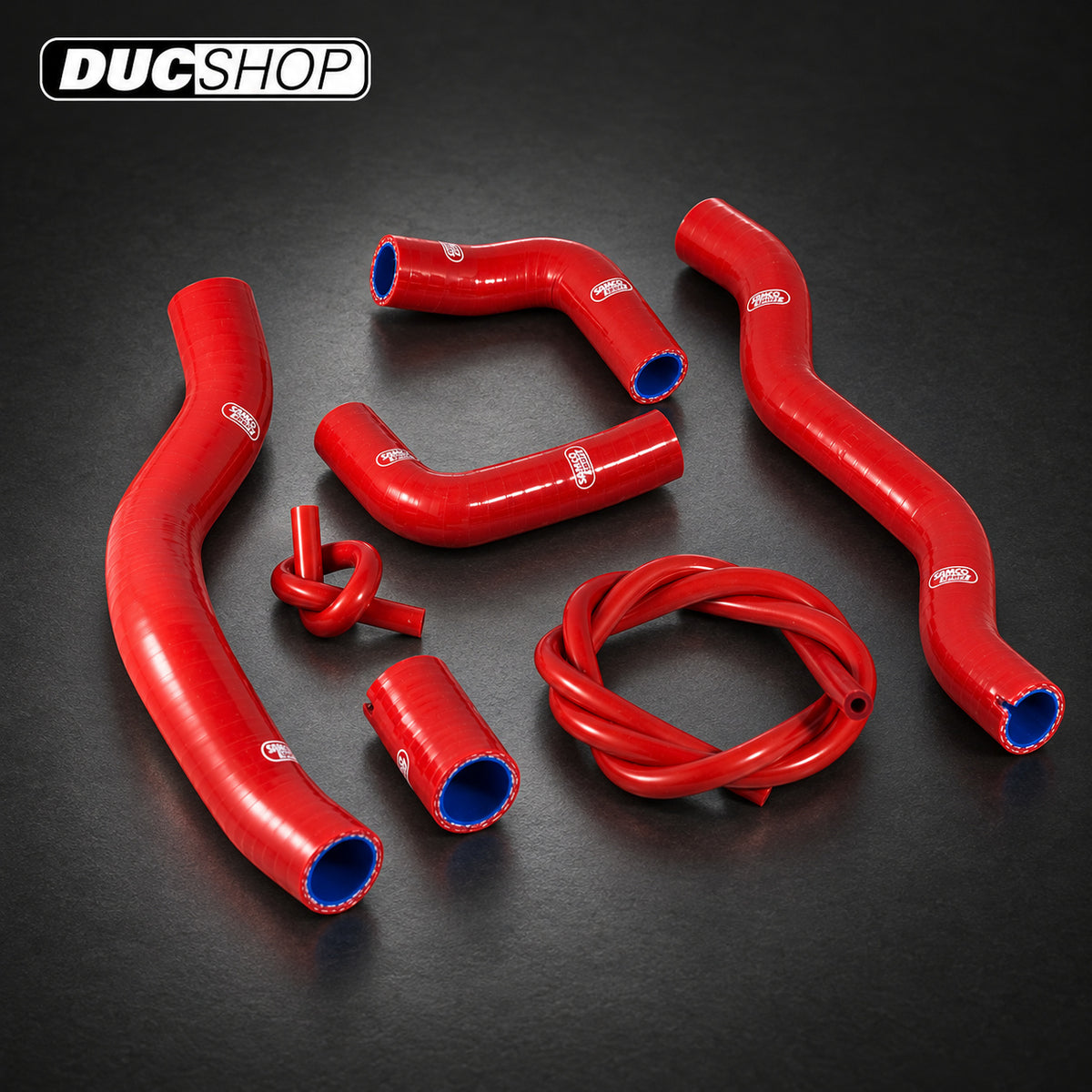 SamcoSport 8 Piece Silicone Coolant Hose Set For 2015+ Ducati Multistrada 1200 / 1260 and 950 | Hose Kits | ducshop.com