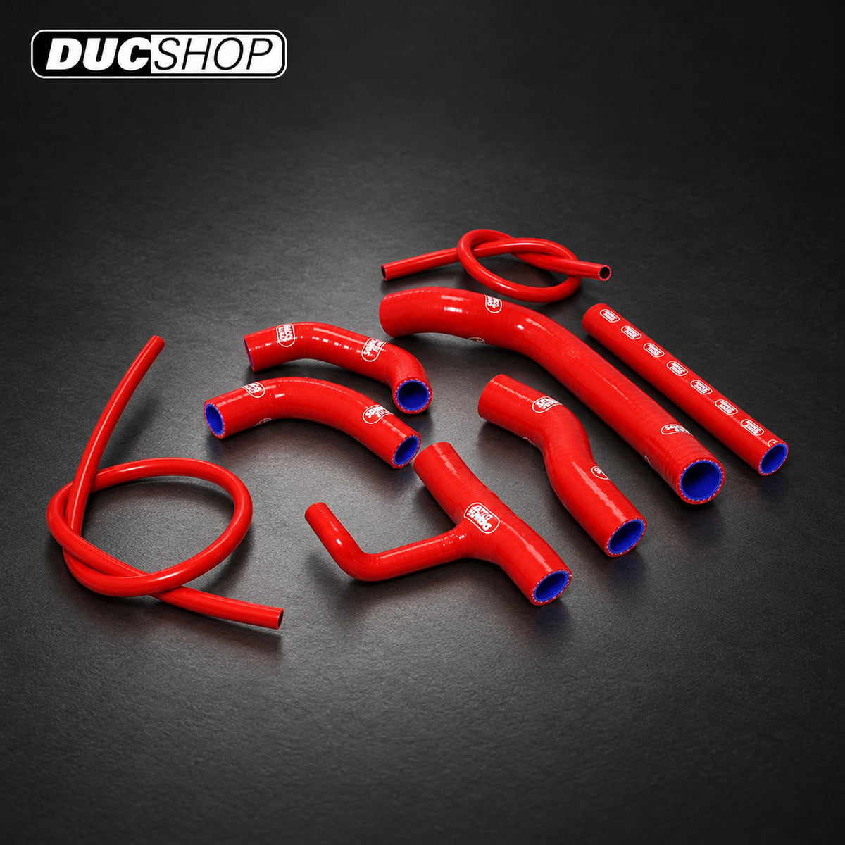 SamcoSport 8 Piece Silicone Coolant Hose Set For Ducati Hypermotard 939 / SP & Hyperstrada 939 | Hose Kits | ducshop.com