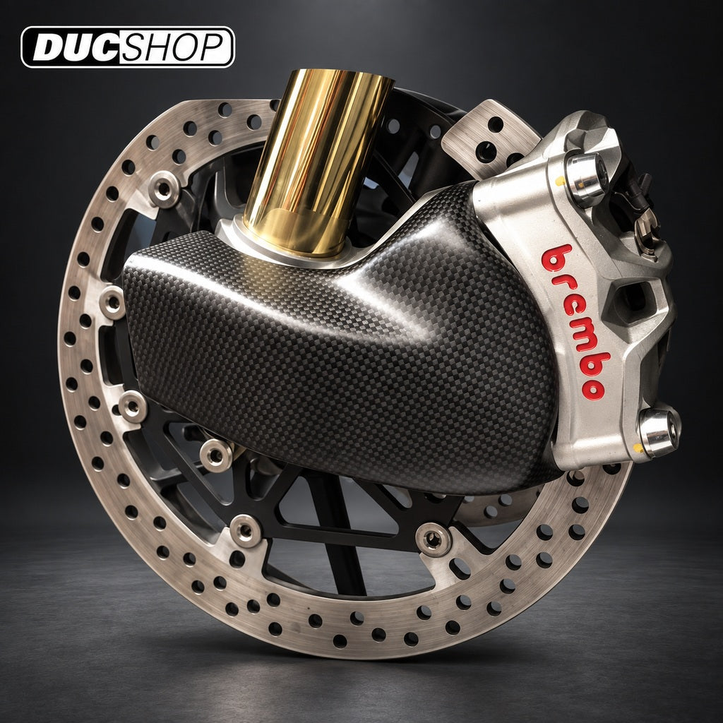 CARBONVANI - Brake Rotor Intake Ducts for 2022+ Ducati Panigale V4 S/SP and all V4 R - Gloss - DucShop