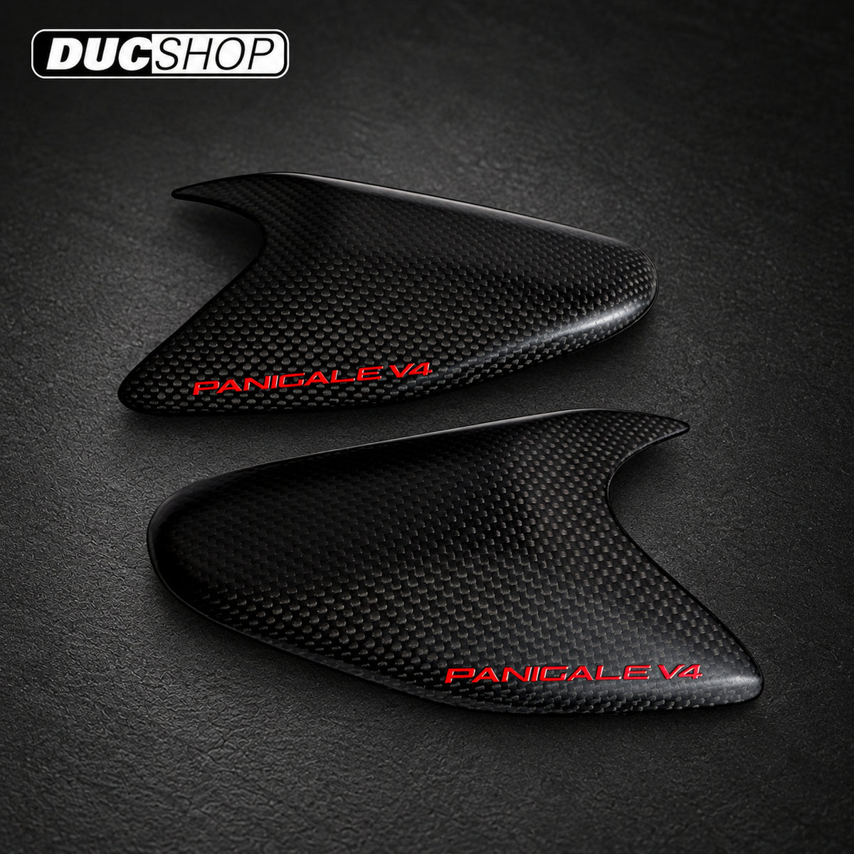 Carbonvani - Ducati Panigale V4 / S / SP (2022+) Carbon Fiber Tank Sliders | Tank & Tail Sliders | ducshop.com
