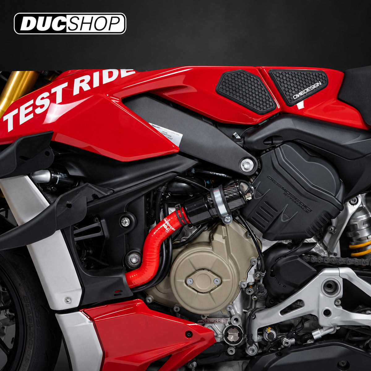 MonzaTech IEC Electronic Engine Temperature Cooling Kit for Ducati Streetfighter V4 (20-24) | Auxiliary Cooling Kits | DucShop