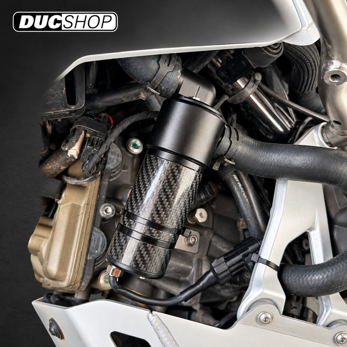 MonzaTech IEC Electronic Engine Temperature Cooling Kit for Ducati DesertX | Auxiliary Cooling Kits | DucShop