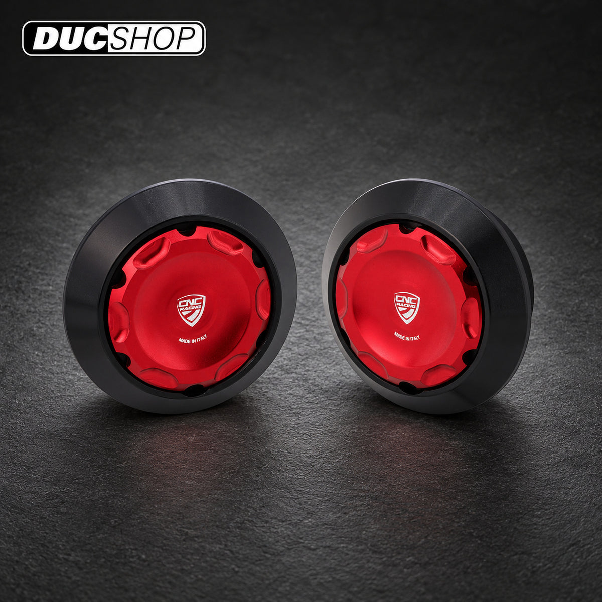 CNC Racing Ergal Main Rearset Caps For Ducati Multistrada V2 (2025+) — representative product view; see selected option and kit contents | Motorcycle Specific Fasteners | ducshop.com