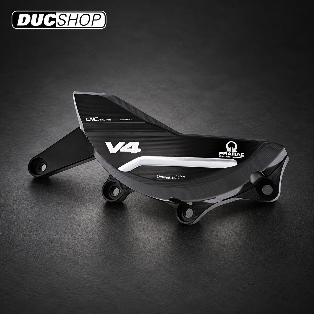 CNC Racing PRAMAC RACING LIMITED EDITION Billet Generator Protector for the Ducati Multistrada V4 (all) | Engine Protection | ducshop.com