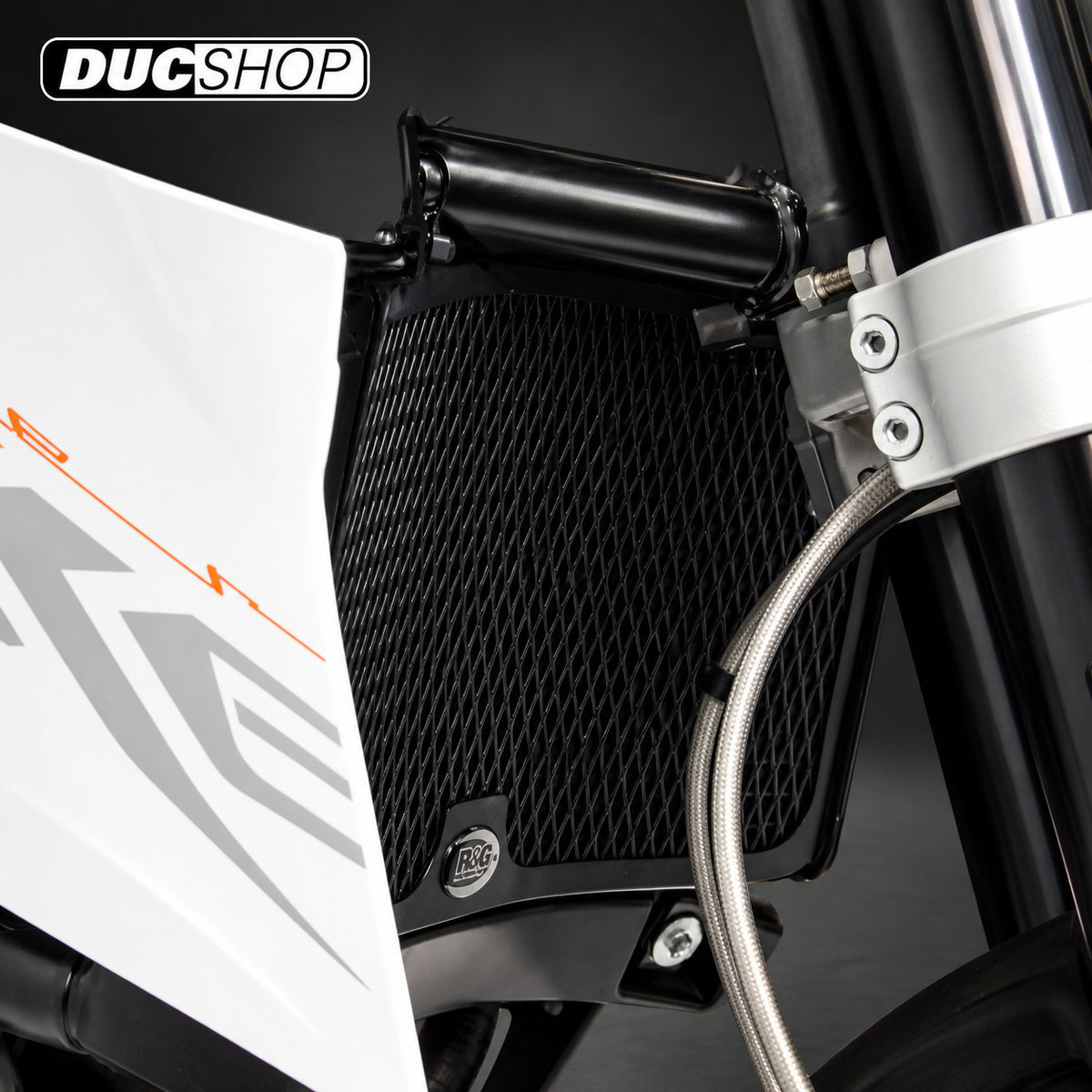 R&G Racing Radiator Guard for the KTM 1290 Super Duke GT/R / 990 Super Duke/R '05-'09 / 990 Adventure '00-'15 | Radiator & Oil Cooler Guards | ducshop.com