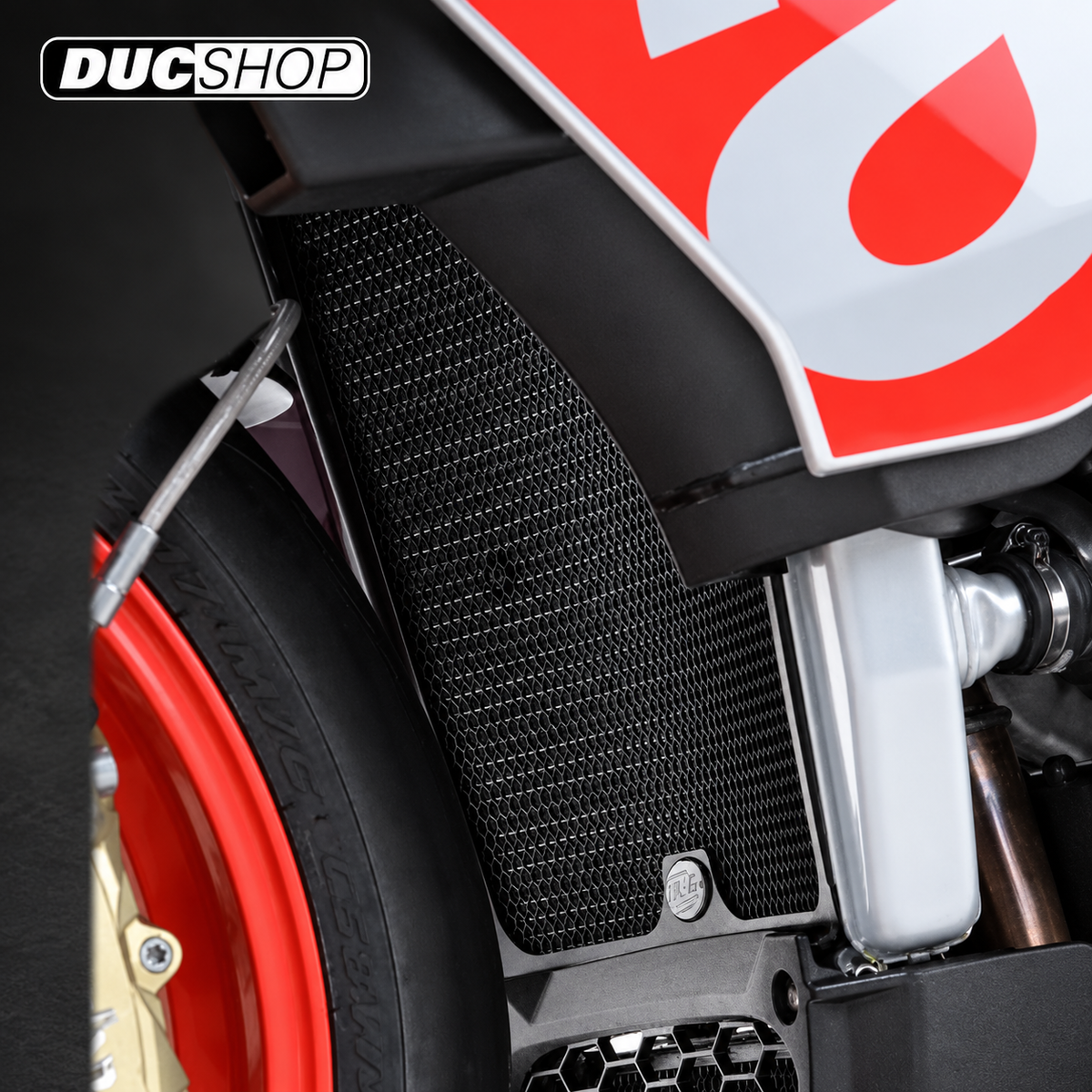 R&G Racing Radiator Guard for the Aprilia Tuono V4 1100 RR/Factory/RSV4 RR '15-'22 / RSV4 RF '19-'21 / RSV4 1100 Factory '19-'22 | Radiator & Oil Cooler Guards | ducshop.com