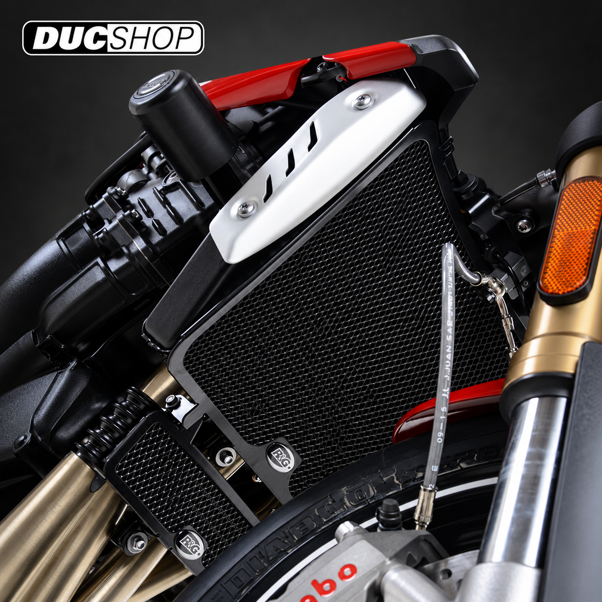 R&G Racing Radiator Guard for the Triumph Speed Triple S/R '16-'21 / Speed Triple RS '18-'20 | Radiator & Oil Cooler Guards | ducshop.com