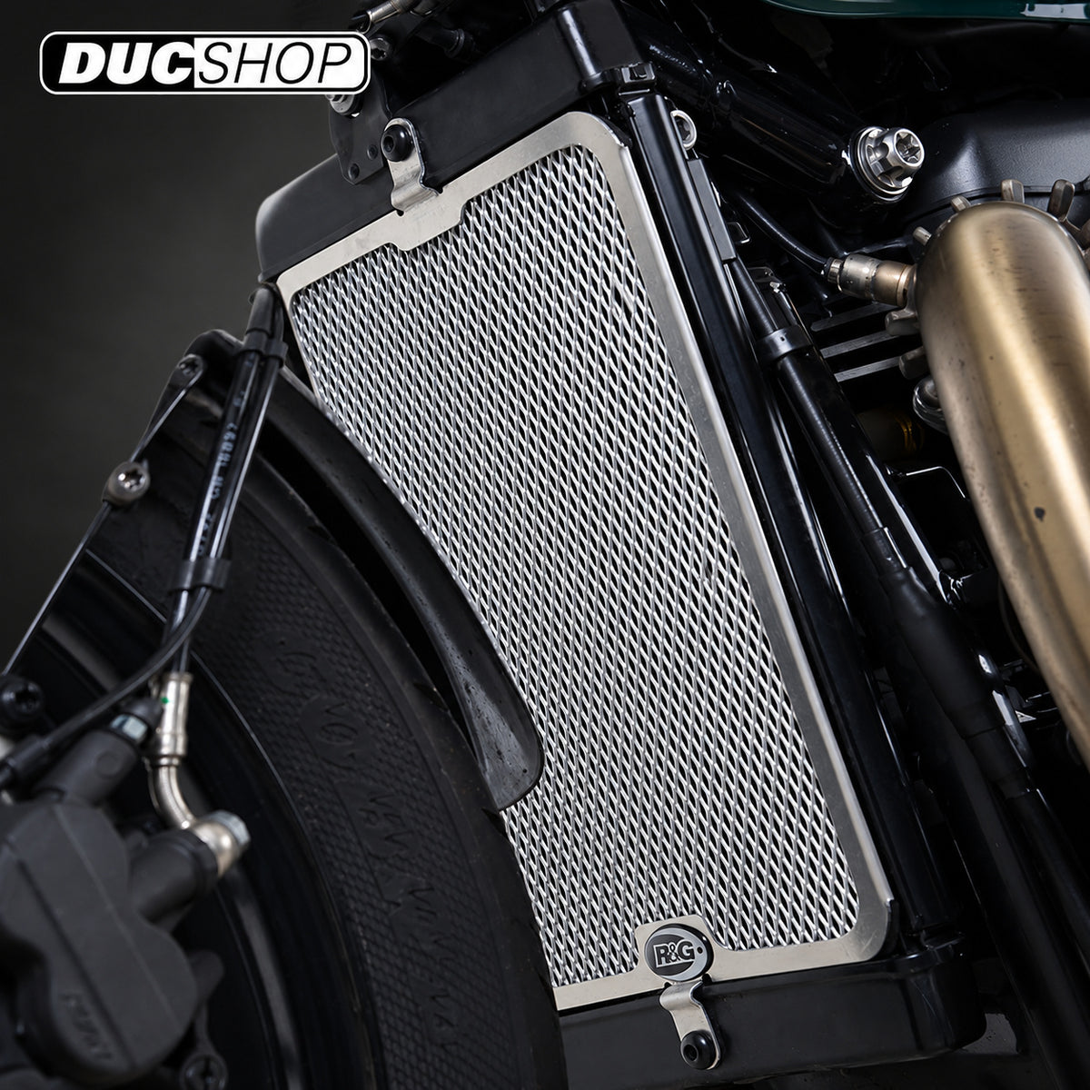 R&G Racing Radiator Guard for the Triumph Bobber '17-'22 | Radiator & Oil Cooler Guards | ducshop.com