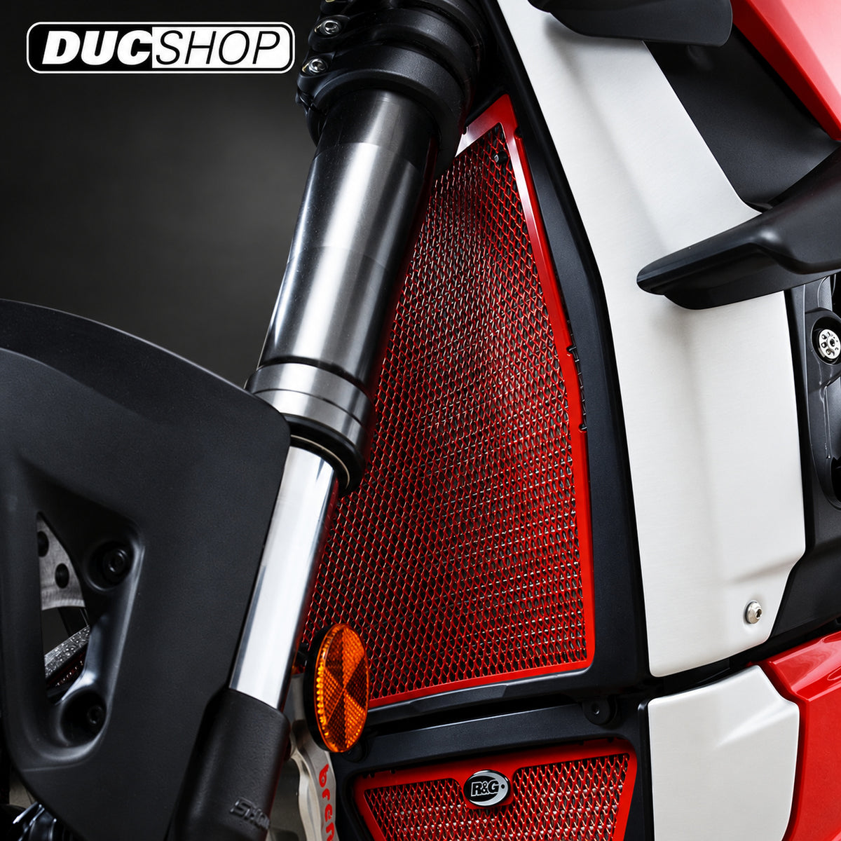 R&G Racing Radiator Guard for the Ducati Streetfighter V4/S '20-'24 / Panigale V4/S '18-'24 / Panigale V4 R '19-'24 | Radiator & Oil Cooler Guards | ducshop.com