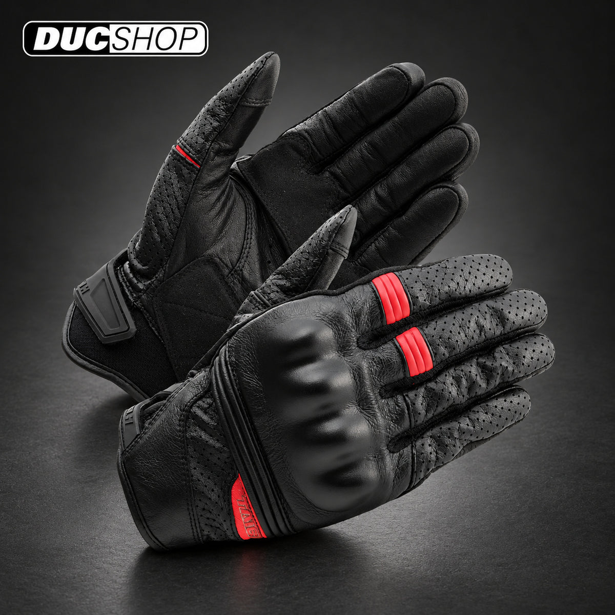 RS Taichi Stealth Leather Mesh Gloves - RST434 | Short Gloves | DucShop