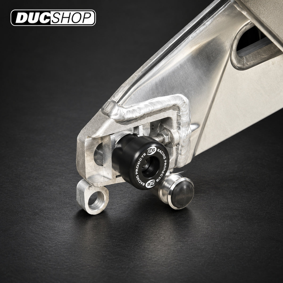 R&G Racing Expanding Swingarm Protectors for Aprilia RSV4 '09-'15 & Tuono V4R '11-'15 | Miscellaneous Crash Protection | ducshop.com