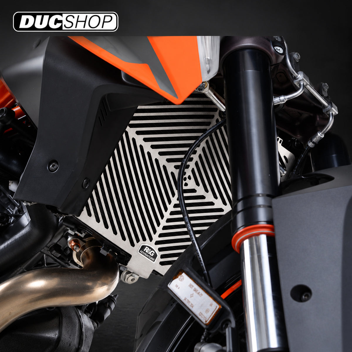 R&G Racing Stainless Steel Radiator Guard for KTM 1290 Super Duke R '04-'22, Super Duke GT '16-'19 | Radiator & Oil Cooler Guards | ducshop.com