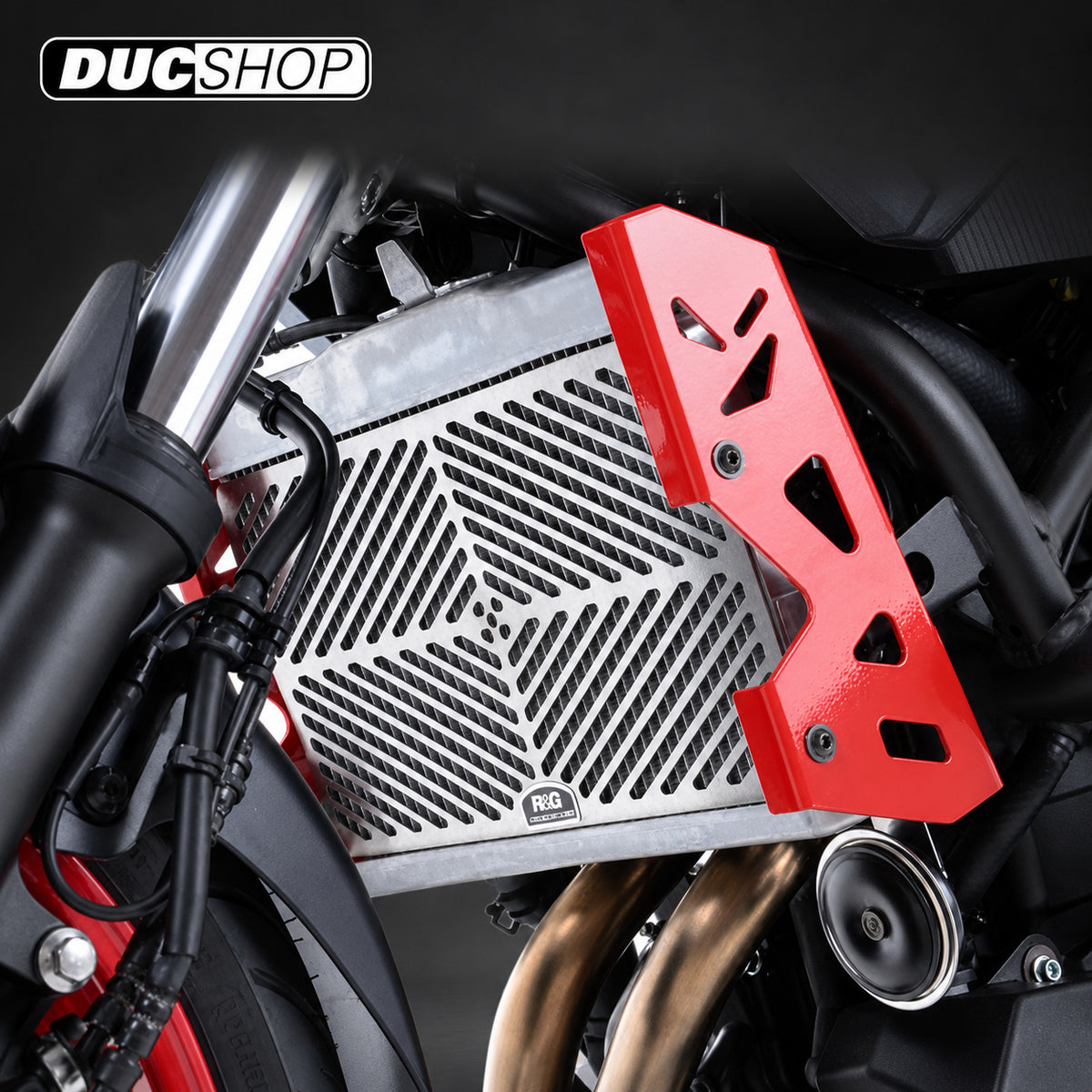 R&G Racing Stainless Steel Radiator Guard (see SCG0003SS for stainless oil cooler guard) for BMW S1000RR '15-'18 | Radiator & Oil Cooler Guards | ducshop.com