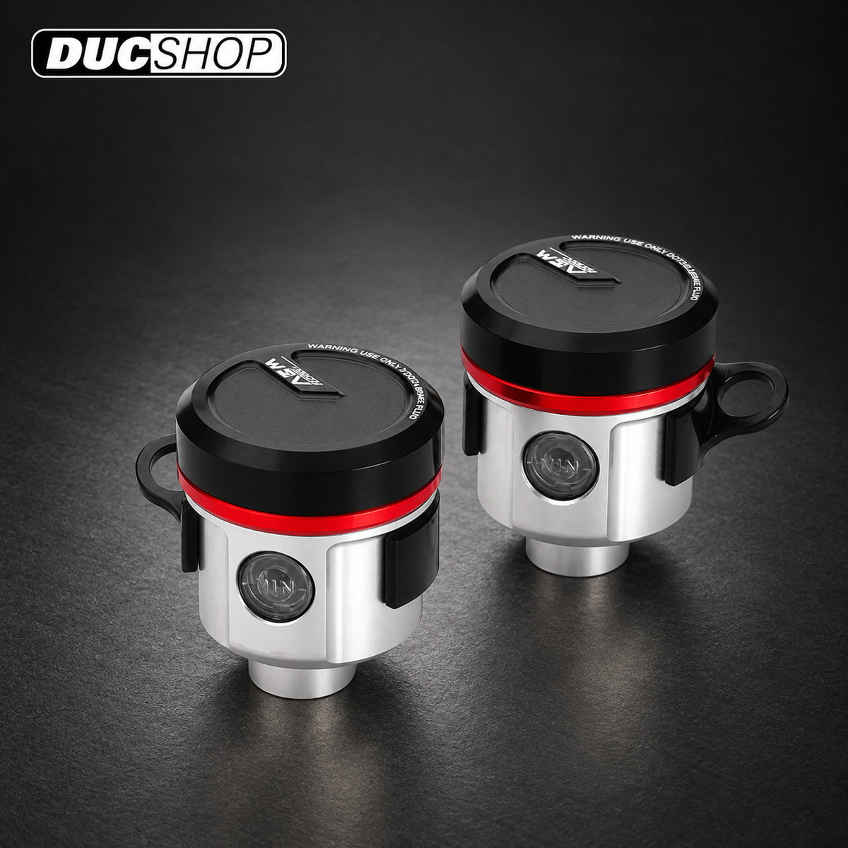 AEM FACTORY - ALUMINUM INTEGRATED RESERVOIR FLUID TANKS FOR BREMBO OE MASTER CYLINDERS | Reservoirs | DucShop