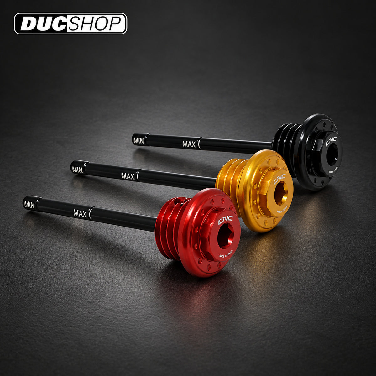 CNC Racing EXAGON Oil Fill Cap with Dipstick — M24×3 — representative product view; select the listed configuration | Oil Fill & Drain Plugs | ducshop.com
