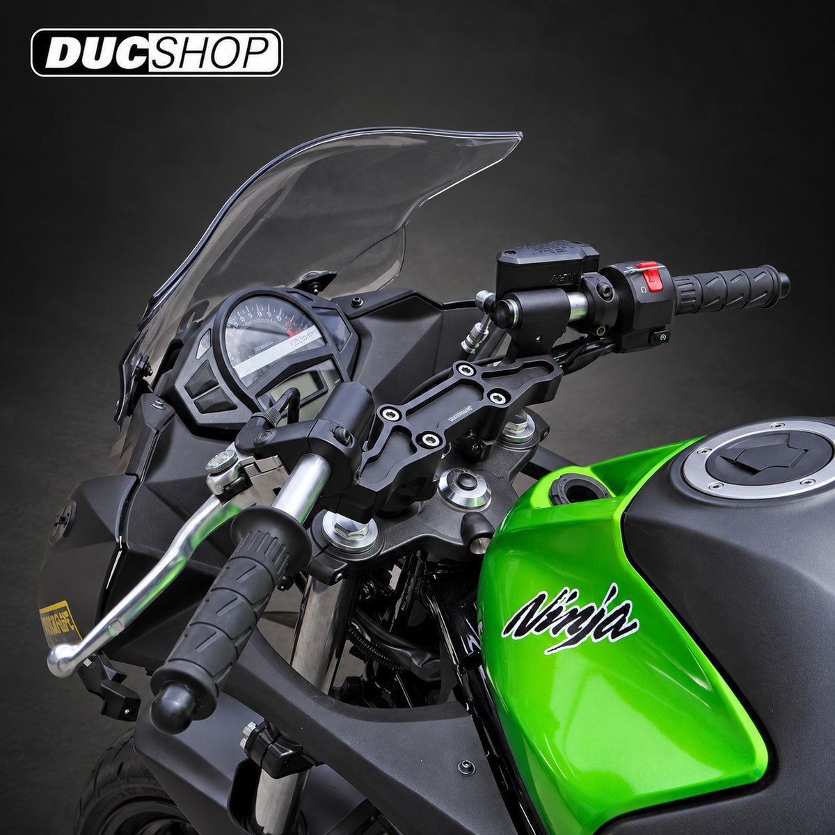 WOODCRAFT Kawasaki Ninja 650/650R Clipon Adapter Plate w/ Bars | DucShop