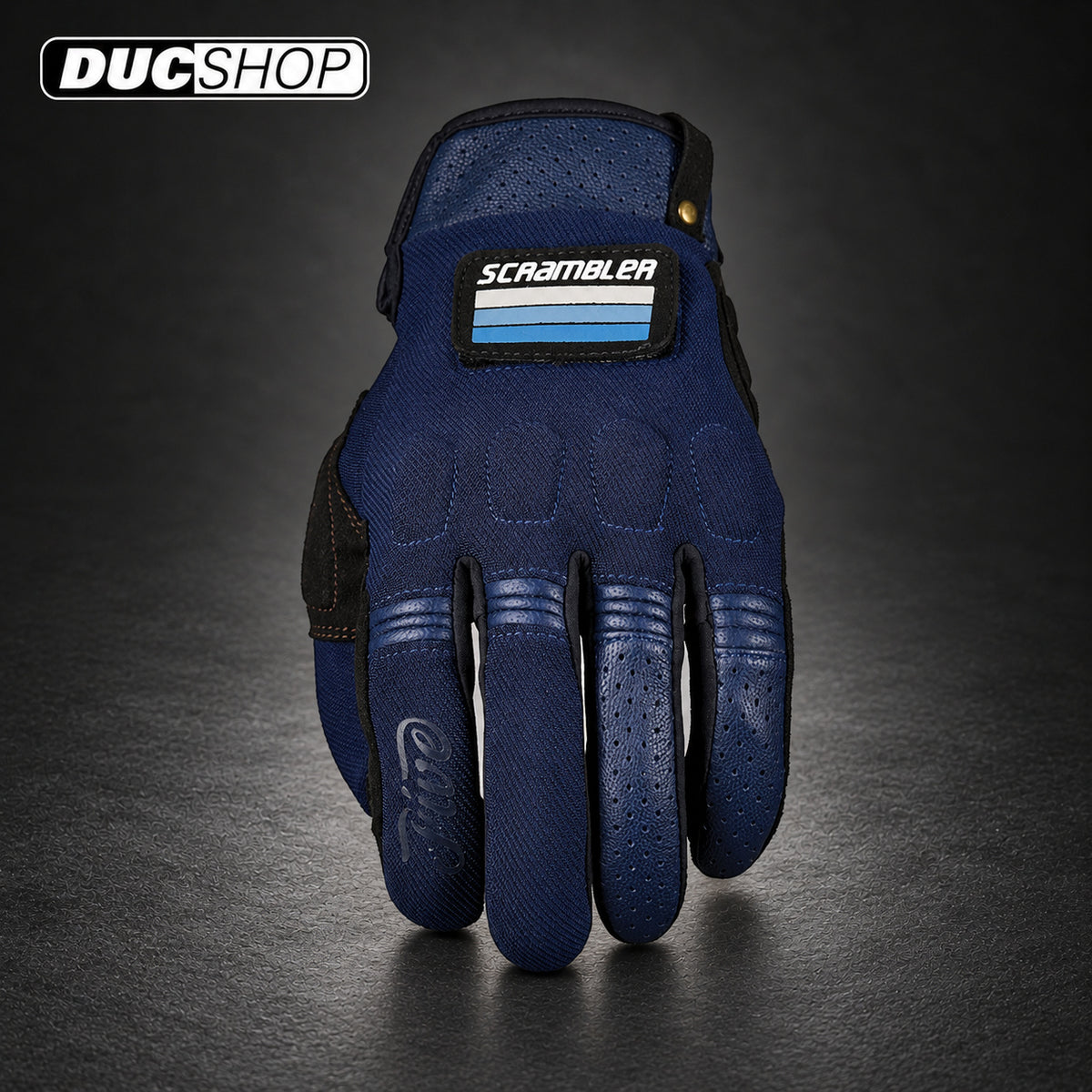 FIVE SCRAMBLER - NAVY/BLACK | Short Gloves | ducshop.com