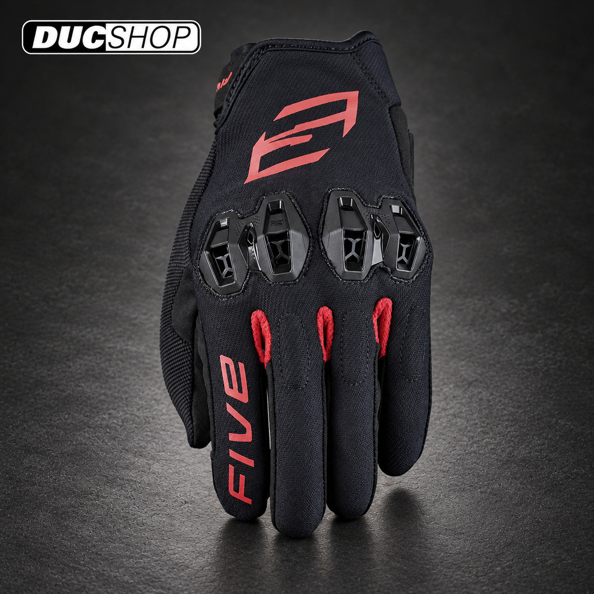 FIVE TRICKS - BLACK/RED | Short Gloves | ducshop.com