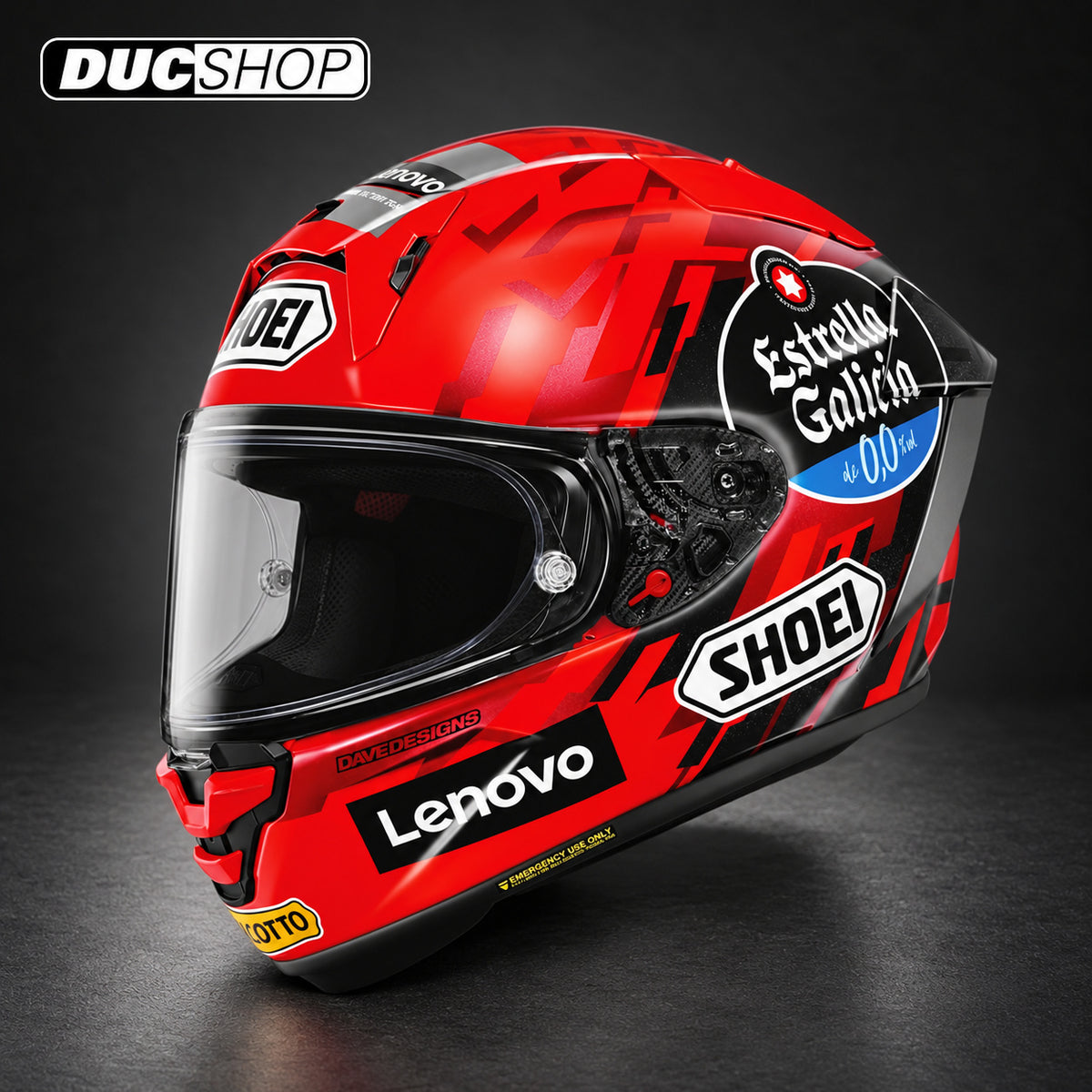Shoei X-Fifteen Marquez 9 TC 1 Ducati Factory MotoGP Replica Helmet | Street Helmets | DucShop