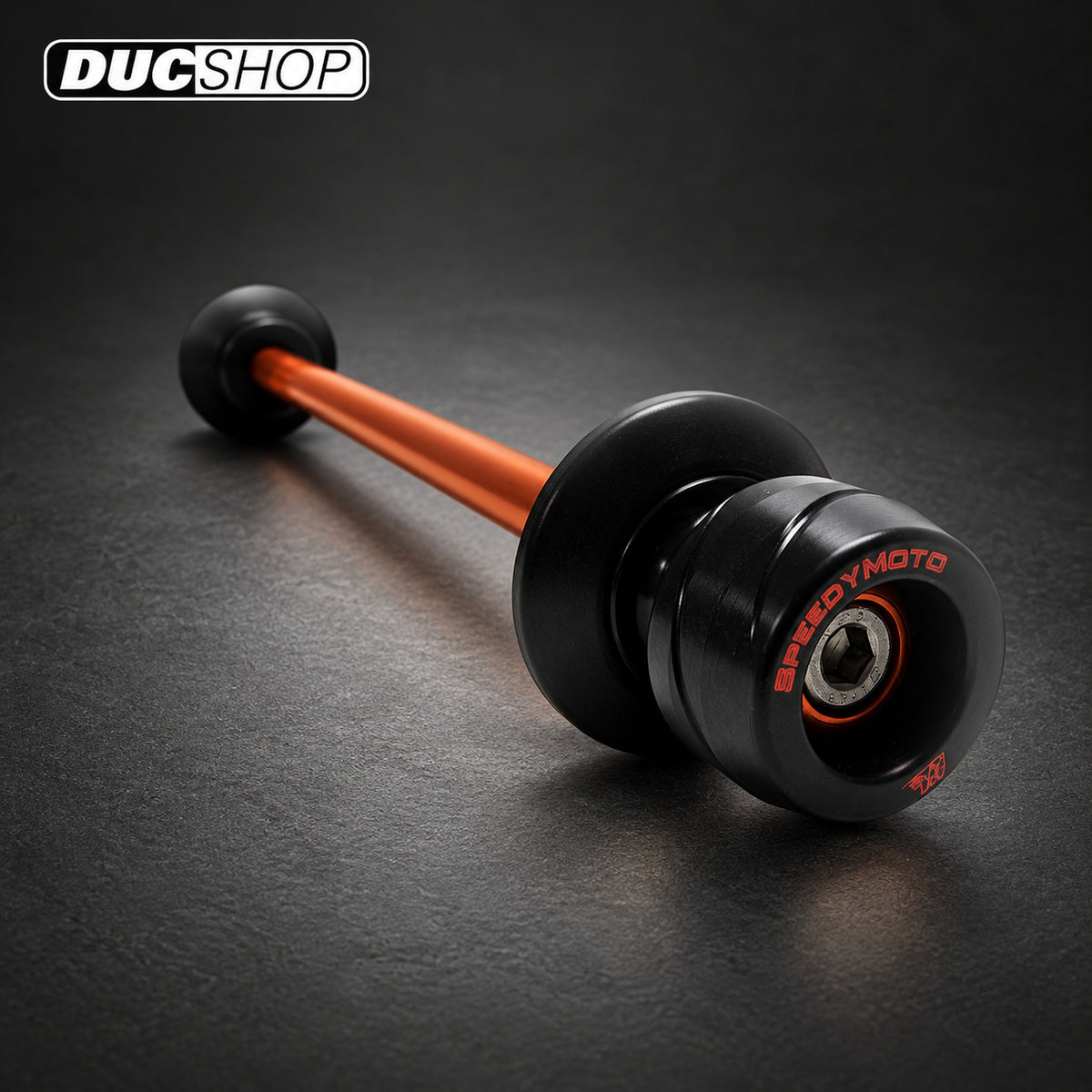 Speedymoto Rear axle Slider for Ducati's with Small Single sided Hub | Rear Axle Protection | ducshop.com