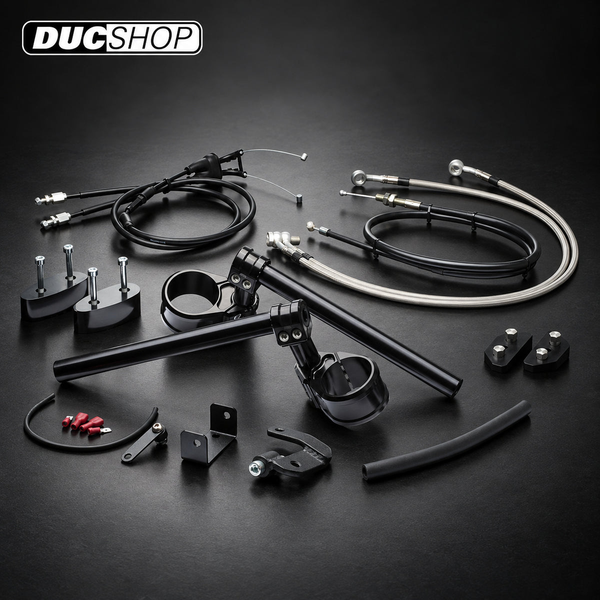 ABM multiClip Tour Clip-ons for the Triumph Thruxton 1200 (one inch bar) | DucShop