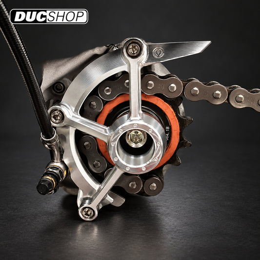 Motocorse Billet Aluminum Front Sprocket Cover for Ducati Panigale / Streetfighter V4 / S / R / Speciale — representative product design; finishes may vary | ducshop.com