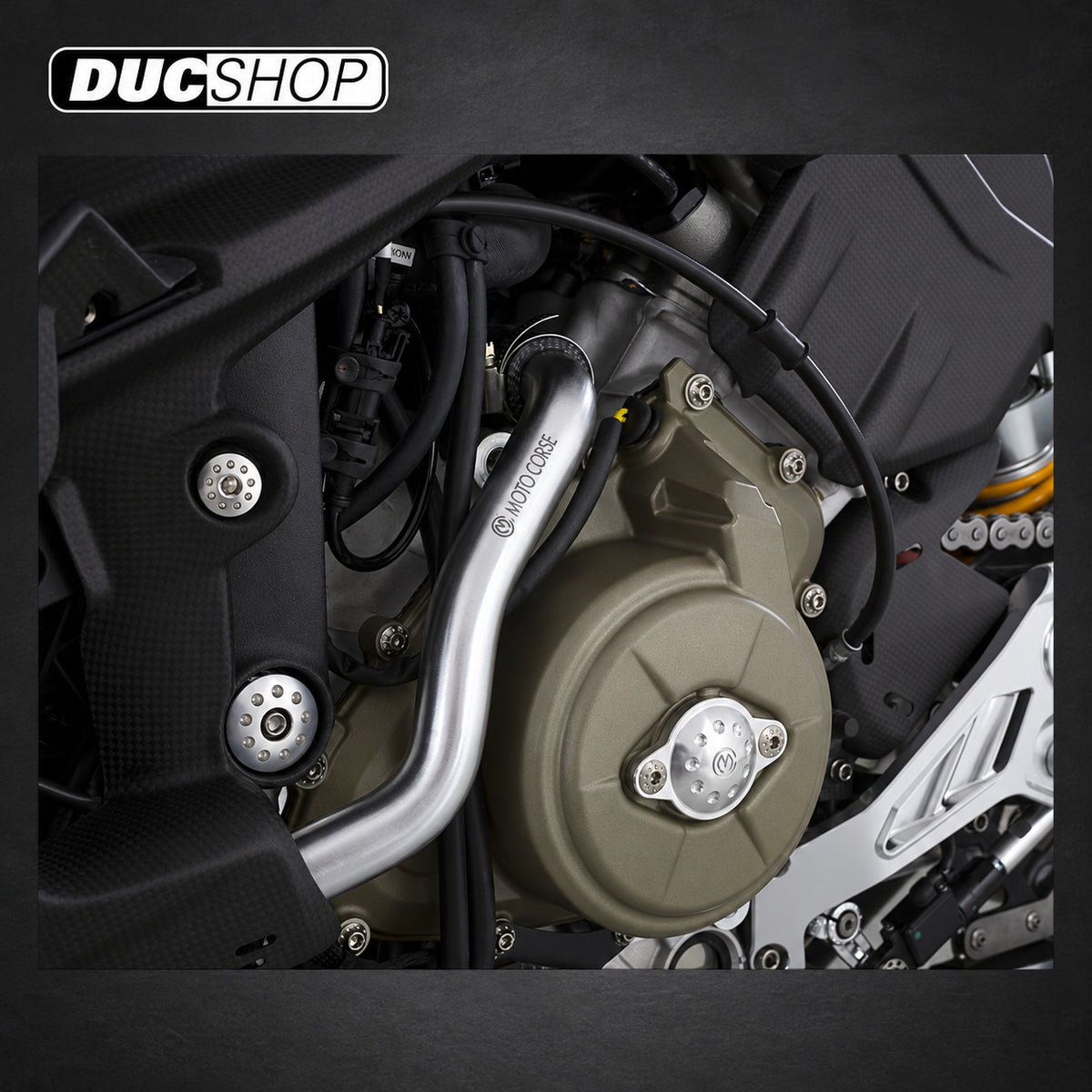 Motocorse Aluminum Radiator / Pump Connecting Pipe Kit for Ducati Panigale / Streetfighter V4 (18-24) | Radiators & Oil Coolers | ducshop.com